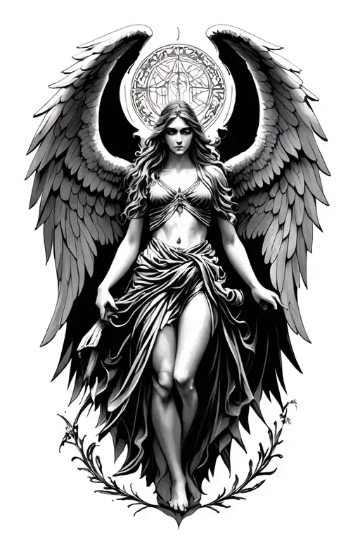 archangel Uriel tattoo design idea