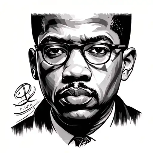 Malcolm x tribute tattoo tattoo design idea