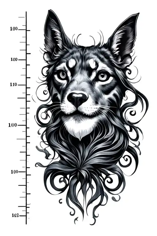 Measuring slide tattoo design idea
