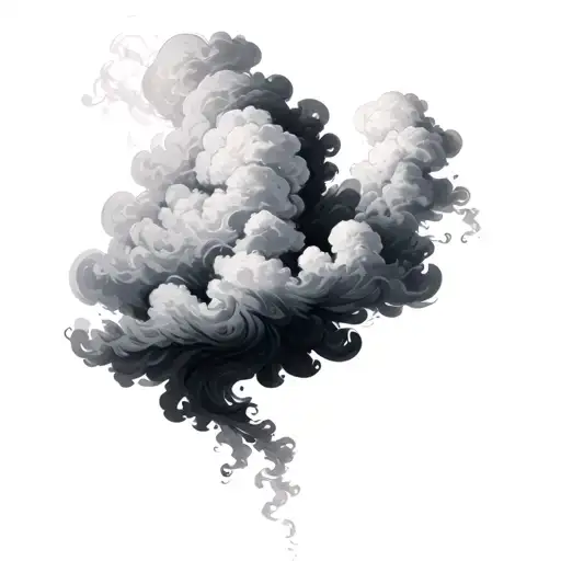 Filler Clouds and Smoke tattoo design idea