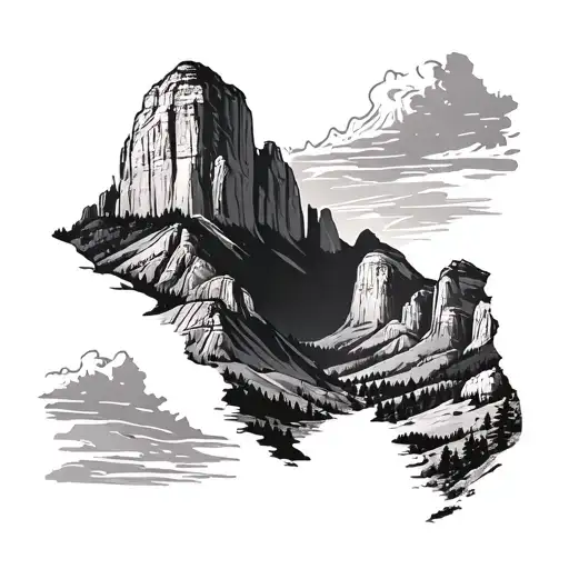 Zion National Park tattoo design idea