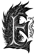 FENIX Y LETTER E tattoo design idea