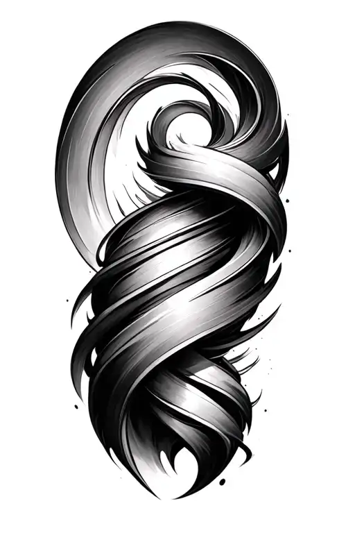 create a tattoo from trap to elbow based on a torus vortex. can add additional shapes as needed tattoo design idea