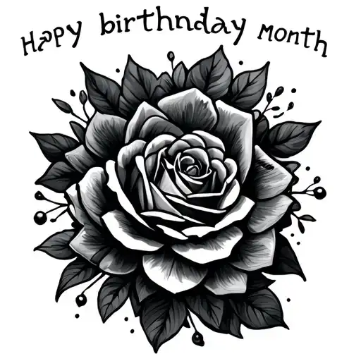 Birthday Month tattoo design idea