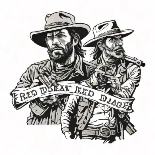 red dead redemption 2 poetry tattoo design idea