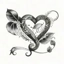 stylized infinity, heart, cancer constellation, feather, dandelion, moon, dove, wave, flamingo tattoo design idea