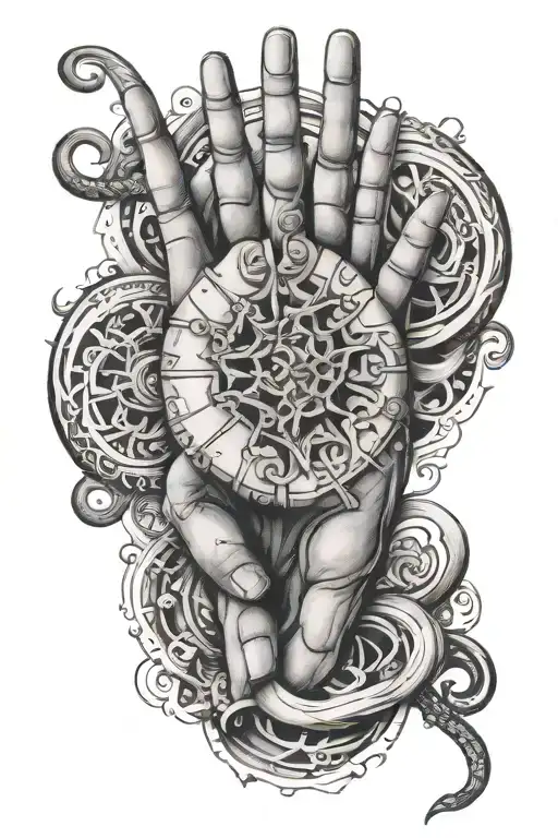 Mind Over Matter Hand Tattoo CENTRAL CEE tattoo design idea