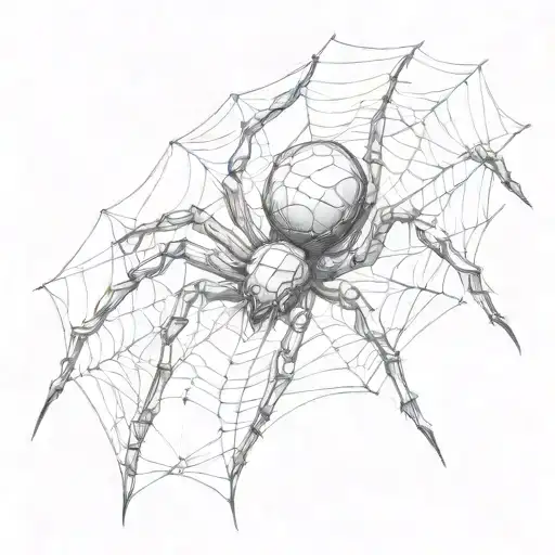 gothic spider crawling up tattoo design idea