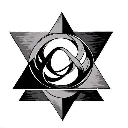 triangle circle infinity tattoo design idea