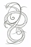 Integrating elements of Chinese and Scottish heritage with the infinity symbol and the number 50 in a minimalist design tattoo design idea