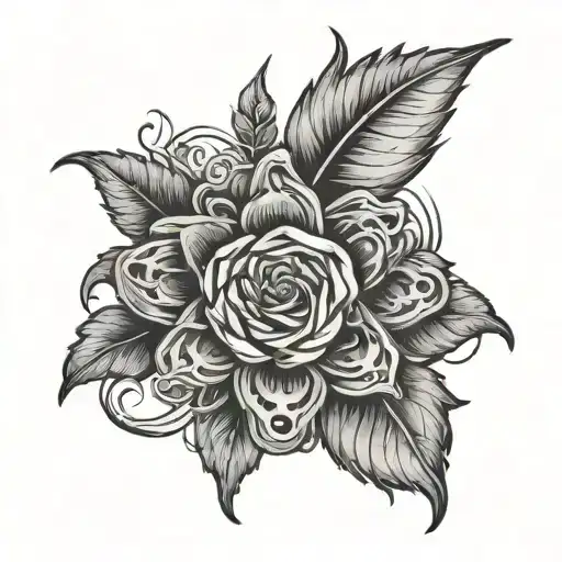 symbol of loser and suffering and pain tattoo design idea