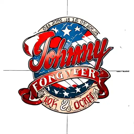 "04/18/2008-02/06/2025" heartbeat line 04/18/2008-02/06/2025 long live Johnny forever16 tattoo design idea