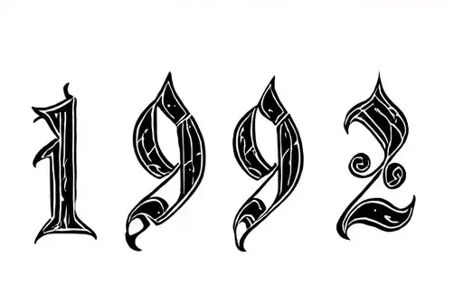 "1992" tattoo design idea