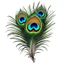 trishul ,damru, peacock feather in same bracelet tattoo design idea