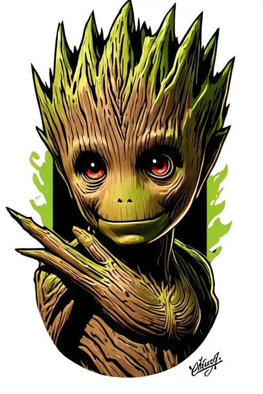 Groot from Guardians of the Galaxy tattoo design idea