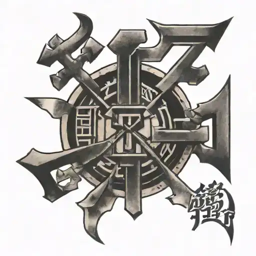 Bushido and seven codes circling the word bushido code tattoo design idea