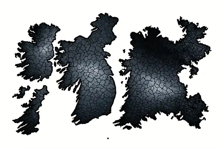 map of Ireland  tattoo design idea