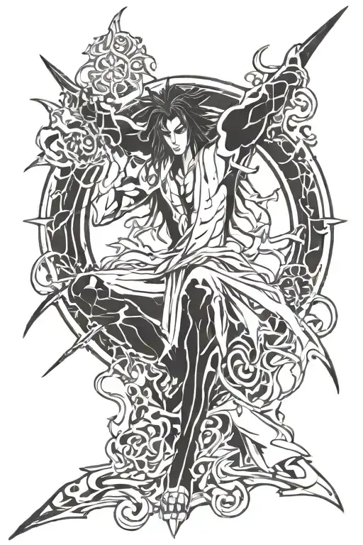 Number 1 Bleach Anime Ulquiorra tattoo design idea
