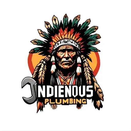 "Indigenous Plumbing " "Indigenous Plumbing " "Indigenous Plumbing " dread lock Native American holding a wrench tattoo design idea