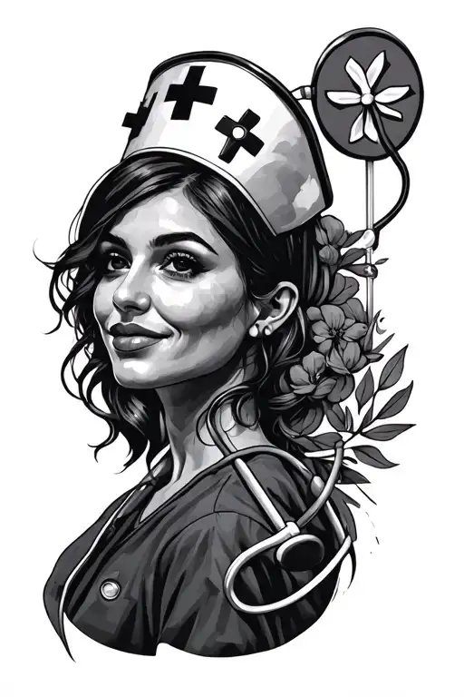 nurse tattoo design idea