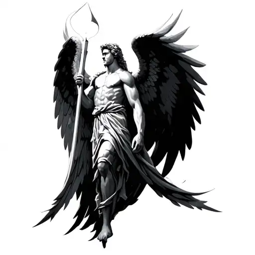 Archangel Michael tattoo design idea