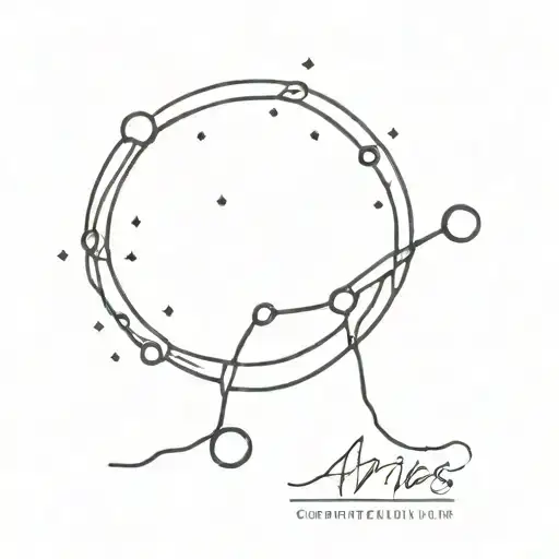 Aries constellation intertwined tattoo design idea