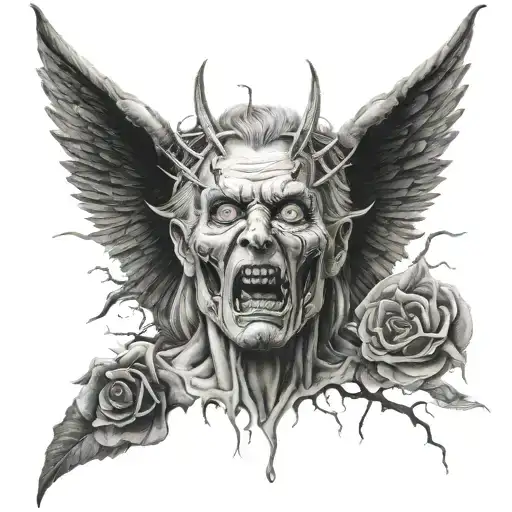 let from hell to heaven tattoo design idea