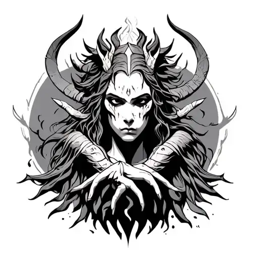 ancient protector family gives everything hide pain tattoo design idea