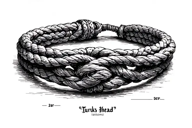 Turks Head rope knot bracelet tattoo tattoo design idea