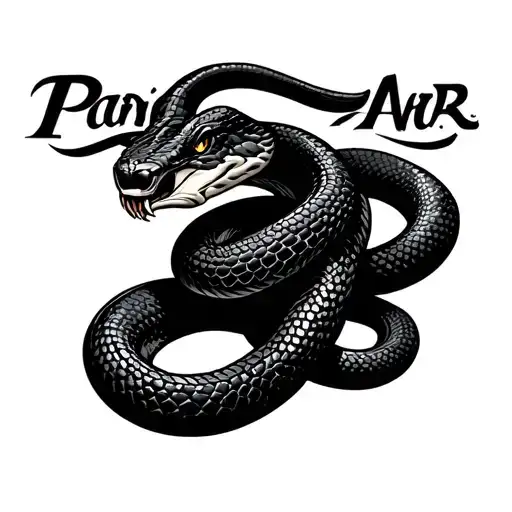 black mamba snake with Kobe's logo as the scales tattoo design idea