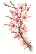 Overcoming a stabbing with cherry Blossom tree tattoo design idea