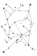 Animal constellation map tattoo design idea