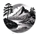 Table Mountain tattoo design idea