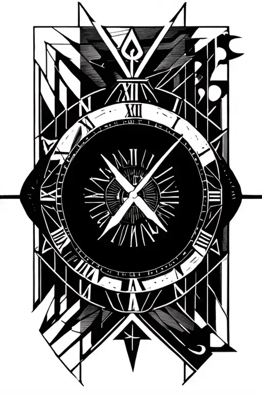 clock name Messiah tattoo design idea