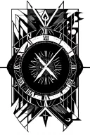 clock name Messiah tattoo design idea