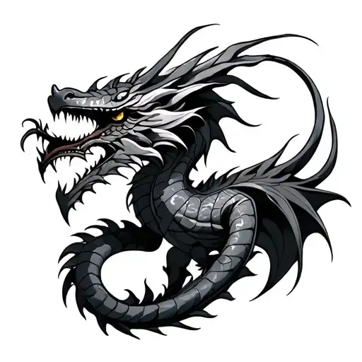 nordic dragon tattoo design idea