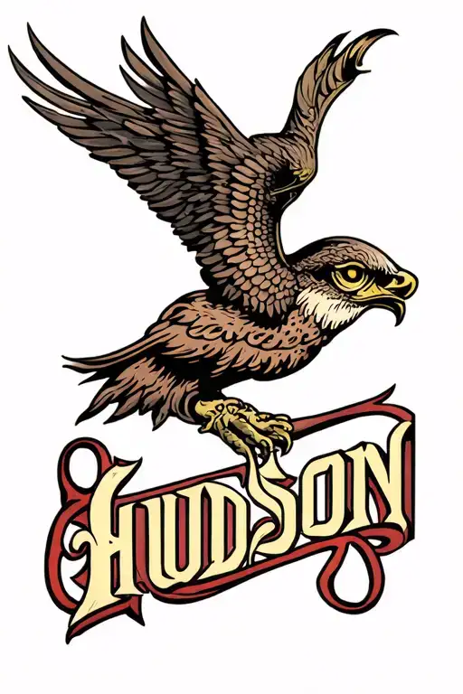 Hudson name tattoo tattoo design idea