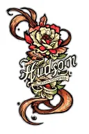 Hudson name tattoo tattoo design idea