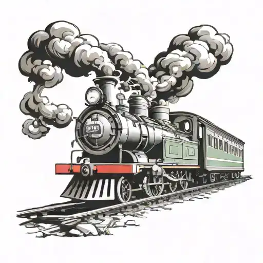create a small tattoo of a small steam train for on your forearm and incorporate into the train the name bert tattoo design idea