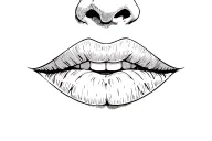 Lip tattoo design idea