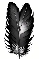 turkey feather tattoo design idea
