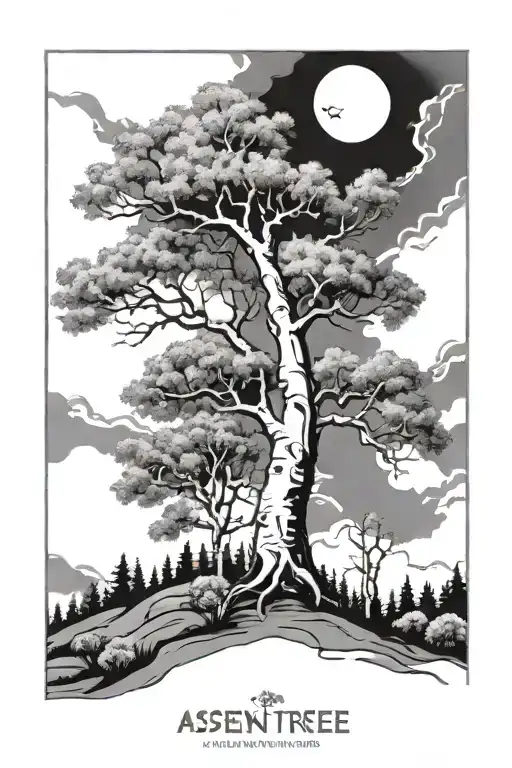 Aspen tree  tattoo design idea