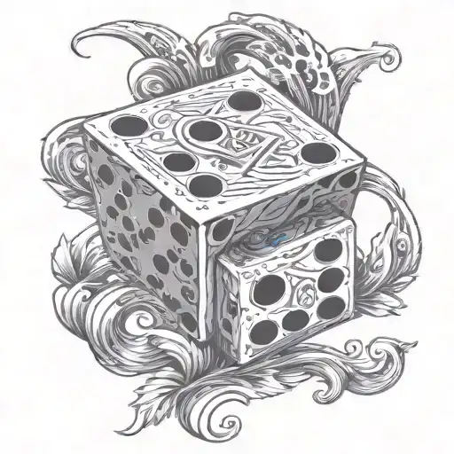 no dice symbolizing the gamble tattoo design idea