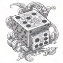 no dice symbolizing the gamble tattoo design idea