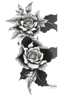  Make a bouquet of flowers using the birth month of January February and July at the ends they’re gonna have names. The  tattoo design idea