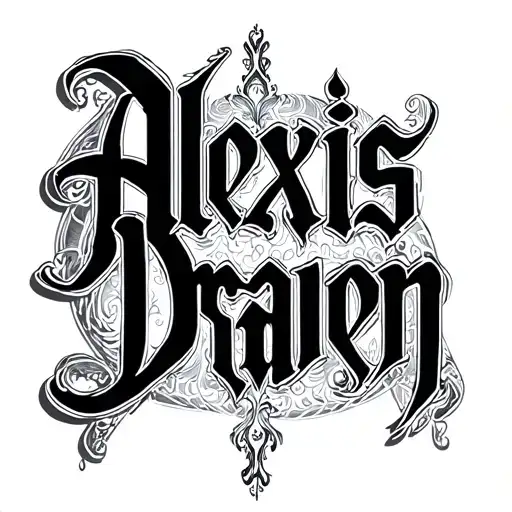 "Alexis Draven" Two Word Ambigram Generator tattoo design idea