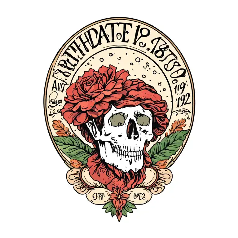 Birthdate August 18 1992 tattoo design idea