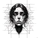 Sadness, Depression, Pain misery suffering tattoo design idea