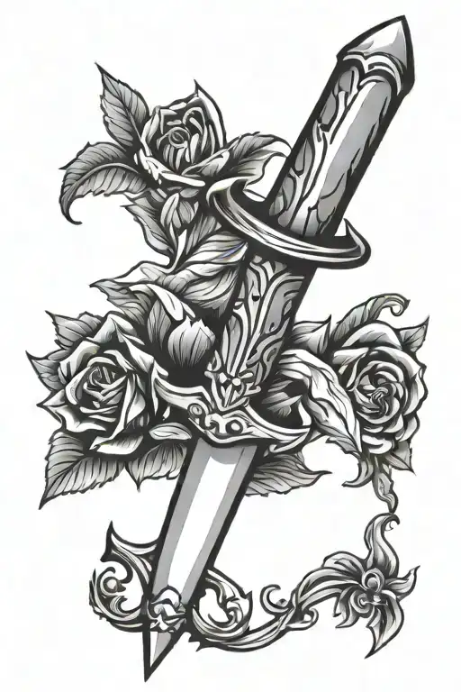 dagger tattoo design idea