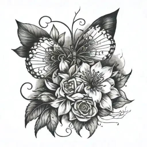 Black and grey realism tattoo depicting the symbolism of healing from past trauma and becoming the best version of yours tattoo design idea
